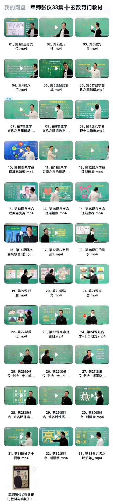 图片[1]-军师张仪【玄数奇门传承弟子班】视频33集课+《玄数奇门教材》内部资料1份-中易盟