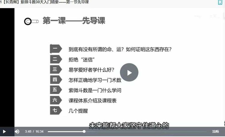 长青阁《紫薇斗数30天入门精要》保姆教学-初级班视频课29集-中易盟